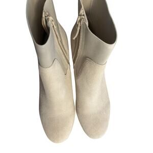 NWI Loaded Suede Stretch Textile Ankle Cuff Almond Toe Ankle Bootie-8.5